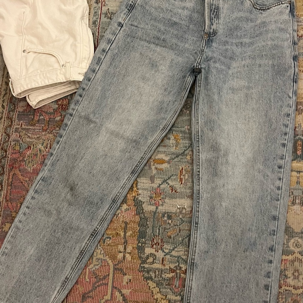 Princess Polly Light Blue Straight Leg Jeans